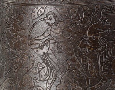 Lot 639 - A LARGE ‘HANUMAN’ BRONZE BELL, GHANTI
