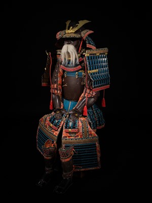 Lot 142 - MYOCHIN MUNEKATA: A SUPERB TATEHAGI OKEGAWA DO TOSEI GUSOKU (ARMOR), DATED 1851, WITH IMPERIAL CRESTS