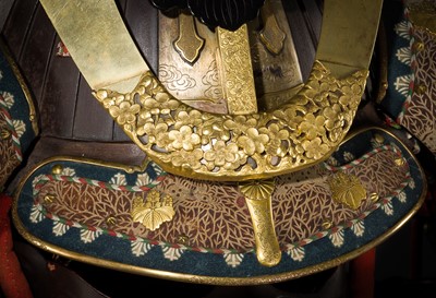 Lot 142 - MYOCHIN MUNEKATA: A SUPERB TATEHAGI OKEGAWA DO TOSEI GUSOKU (ARMOR), DATED 1851, WITH IMPERIAL CRESTS