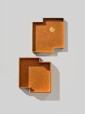 Lot 111 - A FINE ‘DEER AND MAPLE’ LACQUER KOBAKO (SMALL BOX) AND COVER