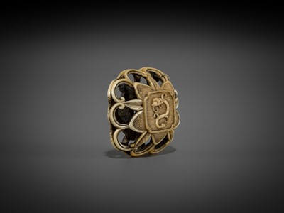 Lot 472 - A FINE WALRUS TUSK RYUSA MANJU NETSUKE OF A WATER DRAGON (AMARYU)