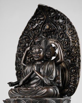 Lot 179 - A RARE BRONZE FIGURE OF BATO KANNON