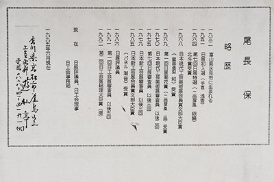 Lot 152 - ONAGA TAMOTSU: AN ABSTRACT LACQUER PAINTING ‘PUFFER FISH’