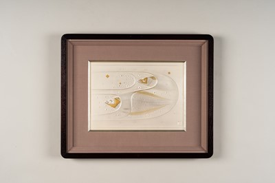 Lot 154 - ONAGA TAMOTSU: AN ABSTRACT LACQUER PAINTING ‘FLOUNDER’