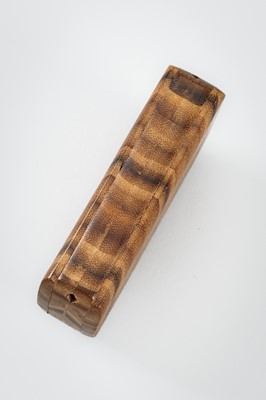Lot 1444 - A SET OF THREE INRO: A LARGE TSUISHU INRO, A BAMBOO AND MARQUETRY INRO, AND A MINIATURE INRO