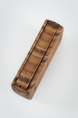 Lot 1444 - A SET OF THREE INRO: A LARGE TSUISHU INRO, A BAMBOO AND MARQUETRY INRO, AND A MINIATURE INRO