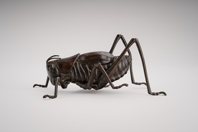 YASUNOSUKE: A BRONZE OKIMONO OF GRASSHOPPER