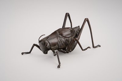 YASUNOSUKE: A BRONZE OKIMONO OF GRASSHOPPER