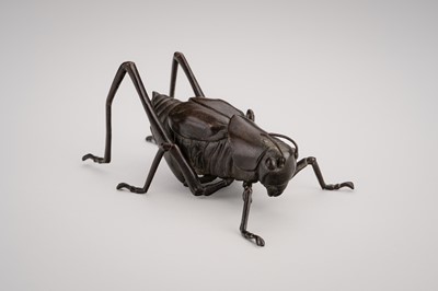 YASUNOSUKE: A BRONZE OKIMONO OF GRASSHOPPER