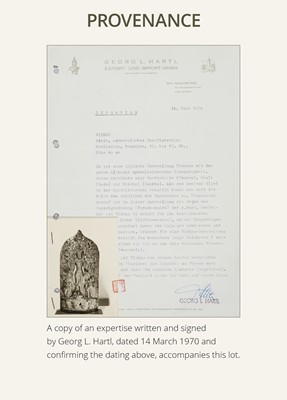 Lot 624 - A BLACK STONE STELE OF VISHNU, PALA PERIOD