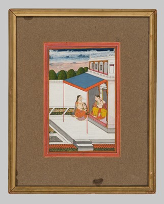 Lot 644 - AN INDIAN MINIATURE PAINTING FROM A RAGAMALA SERIES DEPICTING THE VILAVAL RAGAINI, DECCAN, HYDERABAD, 18TH CENTURY