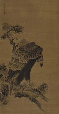 Lot 249 - ATTRIBUTED TO UNKOKU TOEKI: EAGLE ON A PINE