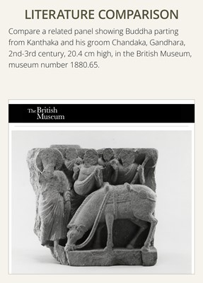 Lot 178 - A SCHIST PANEL DEPICTING THE BIRTH OF SIDDHARTHA’S HORSE KANTHAKA, ANCIENT REGION OF GANDHARA, 2ND-3RD CENTURY