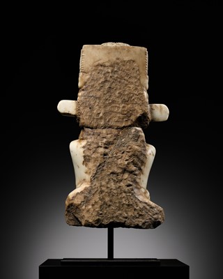 Lot 201 - A MAGNIFICENT WHITE MARBLE HEAD OF A DHARMIC DEITY, WESTERN INDIA