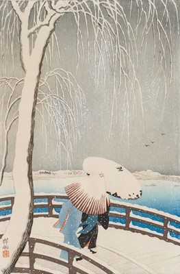 Lot 288 - OHARA KOSON: SNOW AT YANAGIBASHI