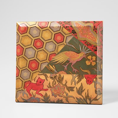 Lot 146 - A FINE LACQUER SAGE-JUBAKO (PORTABLE PICNIC SET)