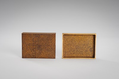 Lot 107 - A SMALL GOLD LACQUER KOGO (INCENSE BOX) WITH CHRYSANTHEMUMS