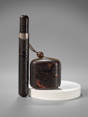 NAKAYAMA KOMIN: A SUPERB LACQUER SAGEMONO SET