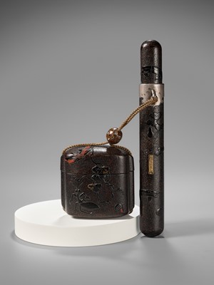 NAKAYAMA KOMIN: A SUPERB LACQUER SAGEMONO SET