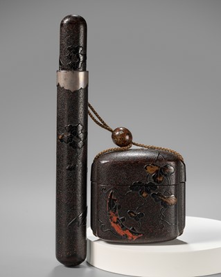 NAKAYAMA KOMIN: A SUPERB LACQUER SAGEMONO SET
