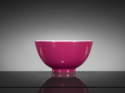 Lot 570 - A RUBY-PINK ENAMELED BOWL, YONGZHENG MARK AND PERIOD