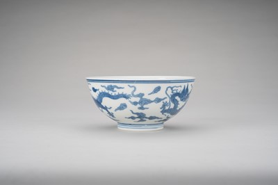 A BLUE AND WHITE PORCELAIN ‘DRAGON’ BOWL, DAOGUANG MARK AND PERIOD