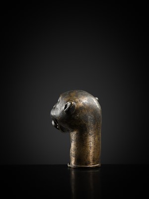 A RARE KHORASAN ‘LIONESS’ BRONZE SPOUT, 12TH-13Th CENTURY