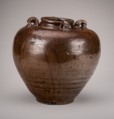 Lot 872 - A BROWN-GLAZED JAR, TANG DYNASTY