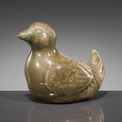 Lot 538 - A YAOZHOU DUCK-FORM WATER POT, FIVE DYNASTIES