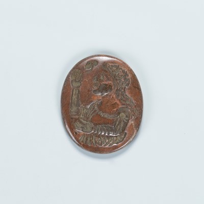 Lot 2168 - A SASANIAN STONE INTAGLIO SEAL WITH A FIGURE