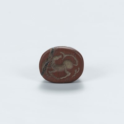 Lot 2180 - A BACTRIAN STONE INTAGLIO SEAL WITH AN ANIMAL, c. 2ND CENTURY BC