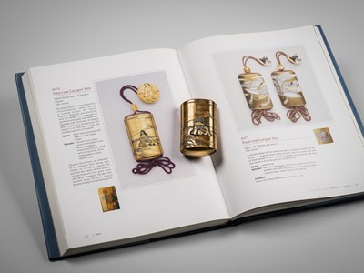 HARA YOYUSAI AND HAMANO NORIYUKI: A MAGNIFICENT GOLD LACQUER AND METAL-INLAID FOUR-CASE INRO DEPICTING KIKUJIDO