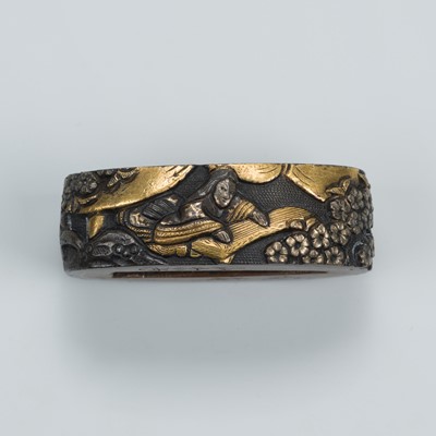 Lot 1641 - GOTO SENJO: A SHAKUDO NANAKO FUCHI WITH A LADY PLAYING THE KOTO