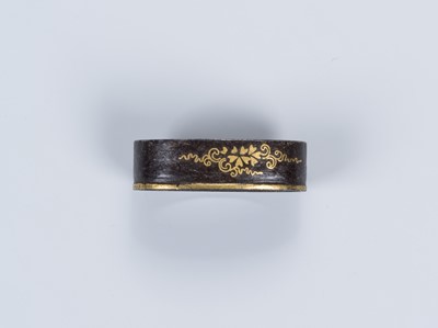 Lot 1897 - A SET OF SWORD FITTINGS WITH TWO TSUBA, A PAIR OF MENUKI, TWO FUCHI, AND TWO KASHIRA
