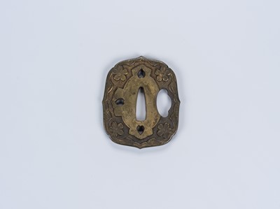 Lot 1897 - A SET OF SWORD FITTINGS WITH TWO TSUBA, A PAIR OF MENUKI, TWO FUCHI, AND TWO KASHIRA
