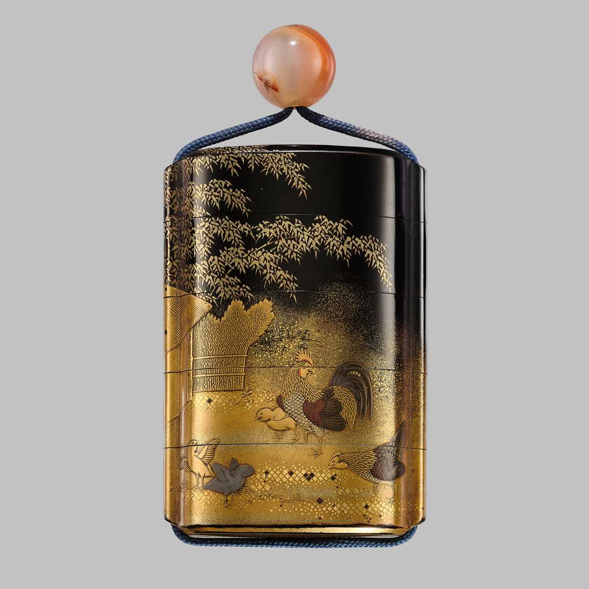 A FINE FOUR-CASE TOGIDASHI LACQUER INRO