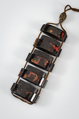 Lot 1417 - A FINE FOUR-CASE WAKASA-NURI LACQUER INRO