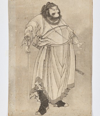 Lot 743 - A PAINTING OF SHOKI, MUROMACHI TO EARLY EDO