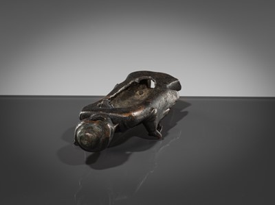 Lot 604 - A RARE BRONZE FIGURE OF BUDDHA, UNIFIED SILLA DYNASTY
