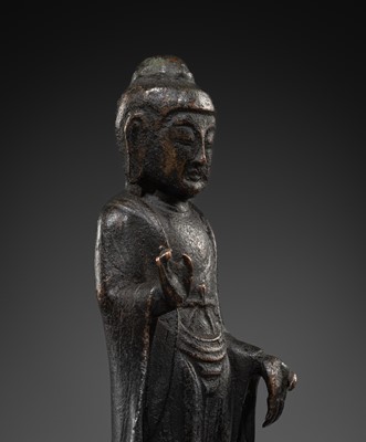 Lot 604 - A RARE BRONZE FIGURE OF BUDDHA, UNIFIED SILLA DYNASTY