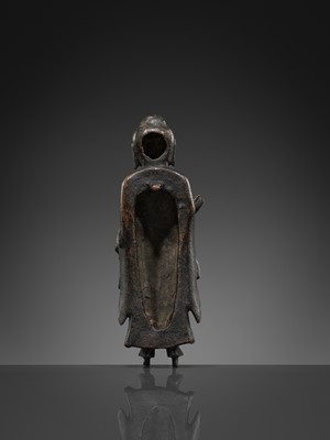 Lot 604 - A RARE BRONZE FIGURE OF BUDDHA, UNIFIED SILLA DYNASTY