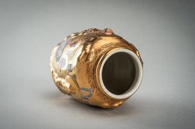 Lot 190 - A LOT WITH TWO SATSUMA CERAMIC VASES