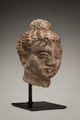 Lot 1015 - A STUCCO HEAD OF BUDDHA SHAKYAMUNI, ANCIENT REGION OF GANDHARA, 3RD-4TH CENTURY