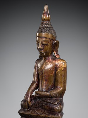 Lot 440 - A BRONZE OF BUDDHA MARAVIJAYA, 18TH-19TH CENTURY, SHAN STATES