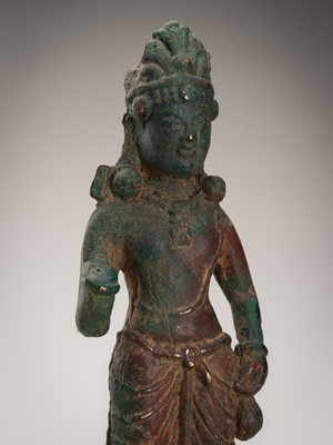 Lot 997 - A BRONZE FIGURE OF MAITREYA, SWAT VALLEY, 8TH-9TH CENTURY