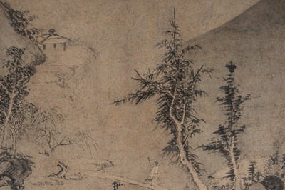 Lot 733 - A FINE LANDSCAPE PAINTING, QING DYNASTY