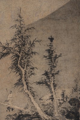 Lot 733 - A FINE LANDSCAPE PAINTING, QING DYNASTY
