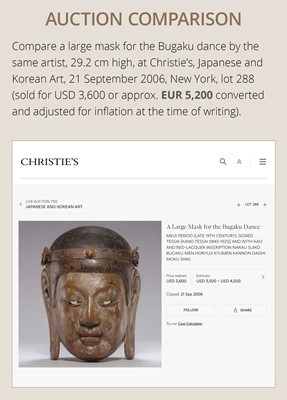 Lot 369 - KANO TESSAI: A NOH MASK OF OKINA
