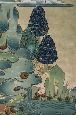 Lot 683 - A TIBETAN THANGKA OF AN ARHAT, 1900s