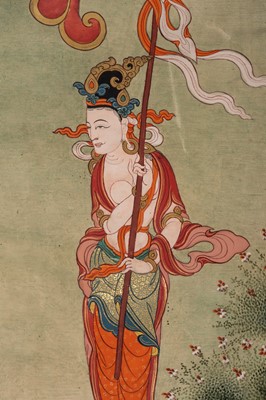 Lot 683 - A TIBETAN THANGKA OF AN ARHAT, 1900s